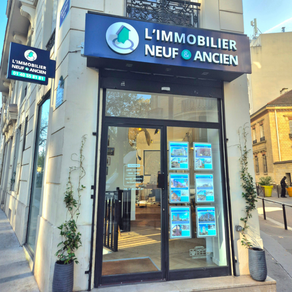 Photo de la devanture de notre agence immobilière "L'Immobilier neuf & Ancien"